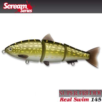 Illex Super Freddy Real Swim 145 Swimbait PI, - 14,5cm - Pike - 56g - 1Stück