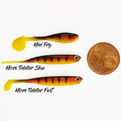 Fox Rage Micro Tiddler Fast Gummifisch 5cm Lemon Tiger, 5,00cm -Lemon Tiger- 8Stück