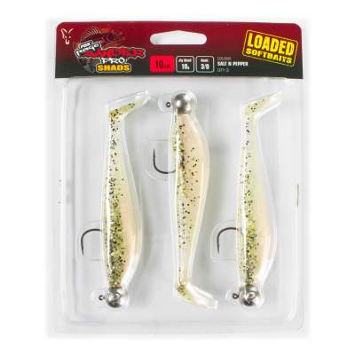 Fox Rage Zander Pro Shad 10cm Loaded 10g 3/0 Salt 'n Pepper