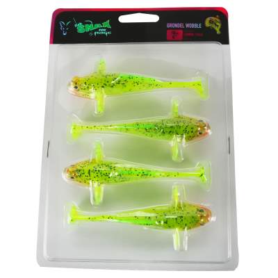 Fox Rage Grondle Wobble Grundel Gummifisch 10cm Lemon Tiger 10cm - Lemon Tiger - 4Stück