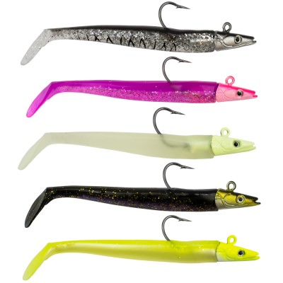 Team Deep Sea Sandeel Shad Set Gummifisch light - 5 Stück + Box