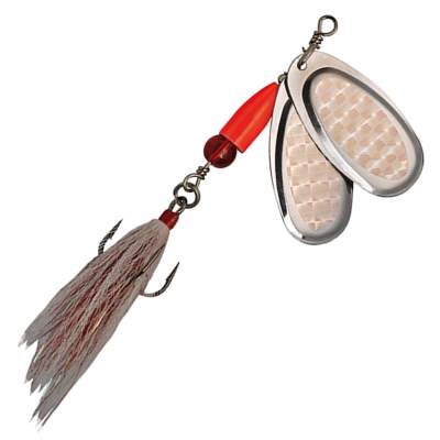 Pezon & Michel Buck Pike Twin Spinner N°6 Full Silver, Full Silver - 28g - Gr.6 - 1,2mm - 1Stück