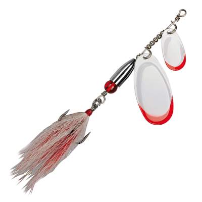 Pezon & Michel Buck Pike Tandem Spinner N°2/6 White Red White Red - 27g - Gr.2/6 - 1,2mm - 1Stück