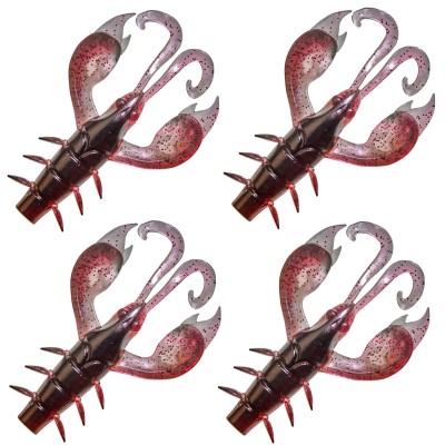 Illex Magic Craw Creature Bait Black & Red - 8,0cm - 7,9g - 4Stück