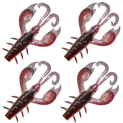 Illex Magic Craw, Black & Red - 8,0cm - 7,9g - 4Stück