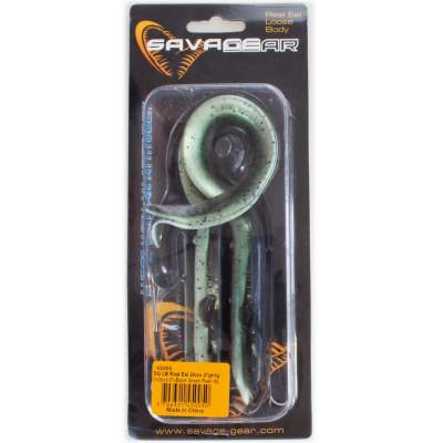 Savage Gear Real Eel (Loose Body), 2 Stück 20cm, 27g + 5g Jigkopf + Stinger, Black Green Pearl, - 20cm - Black Green Pearl - 27 + 5g - 2+1Stück