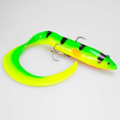 Savage Gear Real Eel (Loose Body), 2 Stück 20cm, 27g + 5g Jigkopf + Stinger, Firetiger, - 20cm - Firetiger - 27 + 5g - 2+1Stück