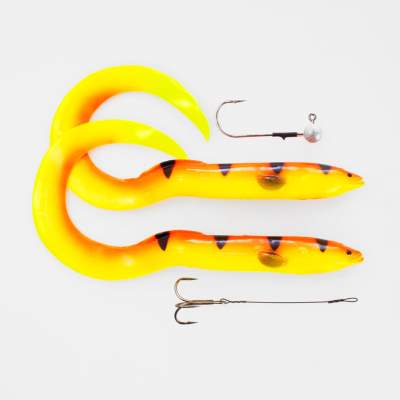 Savage Gear Real Eel (Loose Body), 2 Stück 20cm, 27g + 5g Jigkopf + Stinger, Golden Ambulance 20cm - Golden Ambulance - 27 + 5g - 2+1Stück