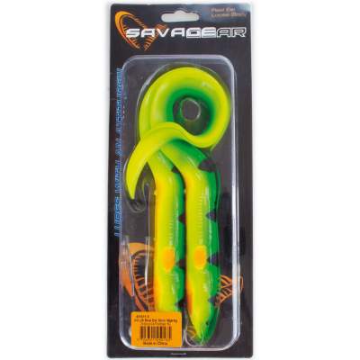 Savage Gear Real Eel (Loose Body), 2 Stück 30cm, 56g + 6g Jigkopf + Stinger, Firetiger 30cm - Firetiger - 56 + 6g - 2+1Stück
