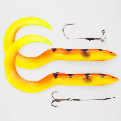 Savage Gear Real Eel (Loose Body), 2 Stück 30cm, 56g + 6g Jigkopf + Stinger, Golden Ambulance, - 30cm - Golden Ambulance - 56 + 6g - 2+1Stück