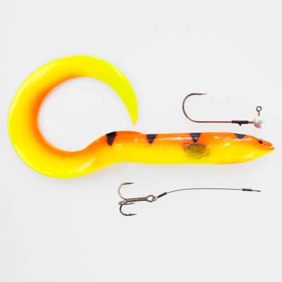 Savage Gear Real Eel (Loose Body), 1 Stück 40cm, 147g + 7g Jigkopf + Stinger, Golden Ambulance, - 40cm - Golden Ambulance - 147 + 7g - 1+1Stück