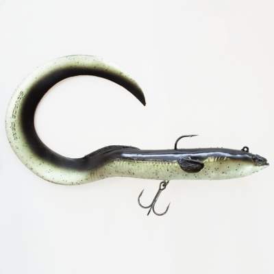 Savage Gear Real Eel (Ready to fish), 1 Stück 40cm, 165g, Black Green Pearl 40cm - Black Green Pearl - 165g - 1Stück