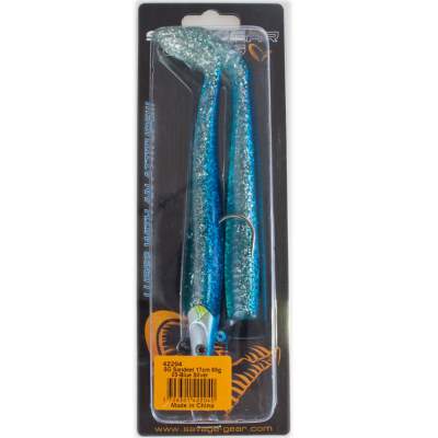 Savage Gear Saltwater Sandeel, 17cm, 65g, 2 bodies & 1 Head, Blue Silver 17cm - Blue Silver - 65g - 2+1Stück