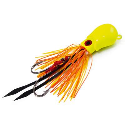 Team Deep Sea Brainpower Squid Jig 150 HL, - Hot Leo - 150g - 1Stück