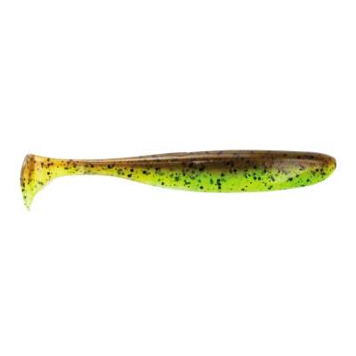 Keitech Easy Shiner 4 Gummifische 10cm - 5g - Green Pumpkin/Chartreuse - 7Stück