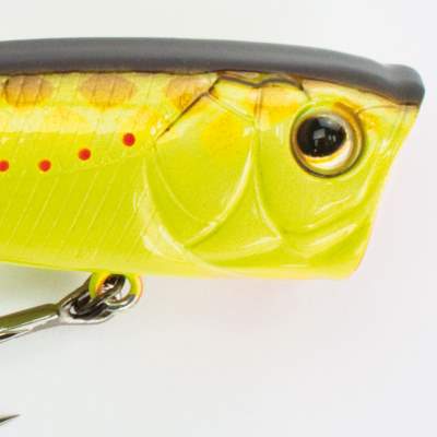 Ecogear PP 65F Popper 542, - 8,0g - Chartreuse Frog (542) - 6,5cm - 1 Stück