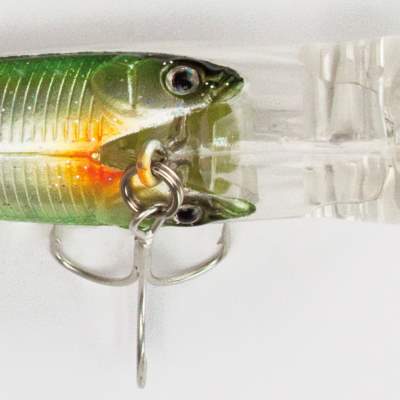 Nories Treju 65 Popper SGM, - 6,2g - Sparkle Green Minnow - 6,5cm - 1 Stück