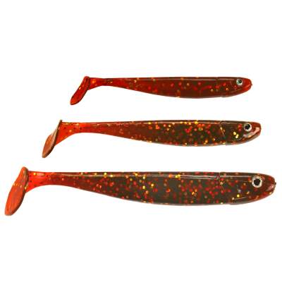 Senshu Jig 'n' Swim Shad, 7.5cm - UV Motoroil Glitter - 2g - 9 Stück