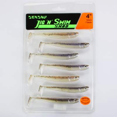 Senshu Jig 'n' Swim Shad, 9.5cm - Reflex Shiner - 6g - 7 Stück