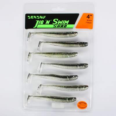 Senshu Jig 'n' Swim Shad, 9.5cm - Twinkle Minnow - 6g - 7 Stück