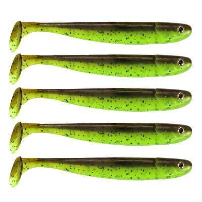 Senshu Jig 'n' Swim Shad, 12cm - UV Chartreuse Brownie - 10g - 5 Stück