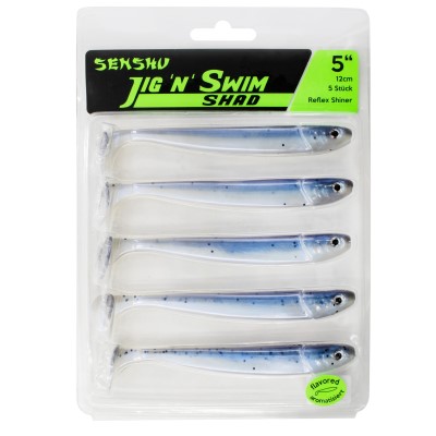 Senshu Jig 'n' Swim Shad 12cm - Reflex Shiner - 10g - 5 Stück
