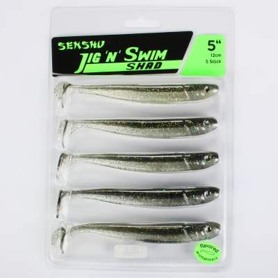 Senshu Jig 'n' Swim Shad 12cm - Twinkle Minnow - 10g - 5 Stück