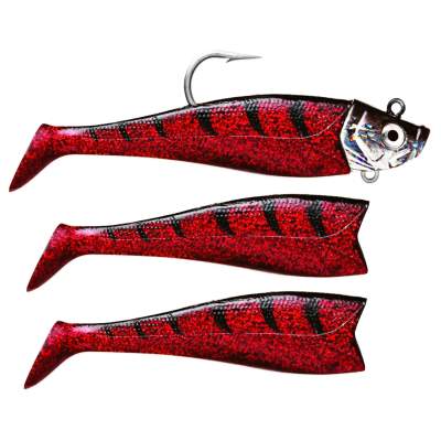 Storm Wildeye Giant Jigging Shad Gummifisch 18cm 264g REF Red Frost, - 18cm - Red Frost - 264g - 2+1Stück