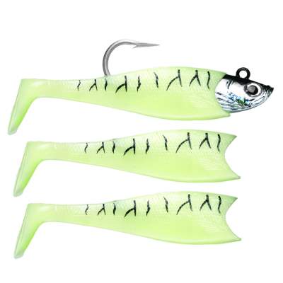 Storm Wildeye Giant Jigging Shad Gummifisch 18cm 264g GT Glow Tiger, - 18cm - Glow Tiger - 264g - 2+1Stück