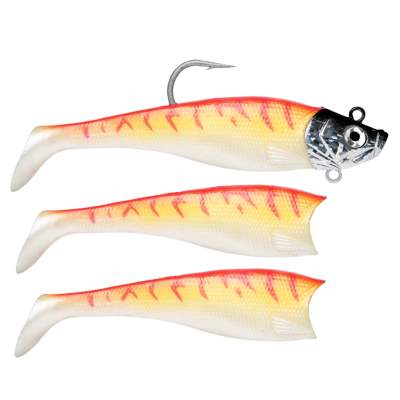 Storm Wildeye Giant Jigging Shad Gummifisch 15cm 135g UVPF UV Pink Fire, - 18cm - UV Pink Fire - 135g - 2+1Stück