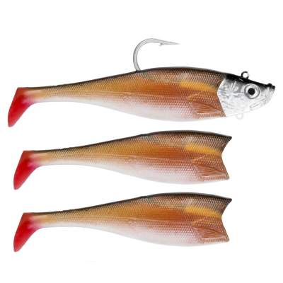 Storm Wildeye Giant Jigging Shad Gummifisch 23cm 385g RTC Red Tail Cod 23cm - Red Tail Cod - 385g - 2+1Stück