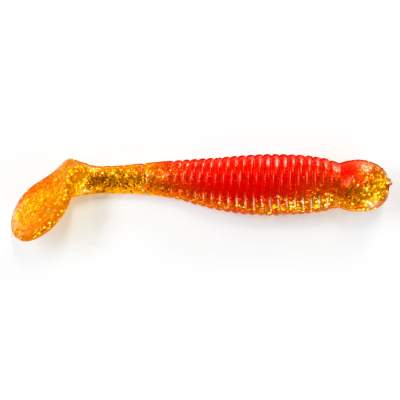 Angel Domäne KX Minnow Shad, 5,5cm, rot gold glitter 12er Pack, 5,5cm - rot gold glitter - 12Stück