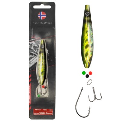 Team Deep Sea CoastStar Inline S1 - Inlineblinker Green Herring - 7,5cm - 18g - 1 Stück