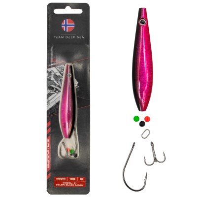 Team Deep Sea CoastStar Inline S1 - Meerforellenblinker Black Candy - 7,5cm - 18g - 1 Stück