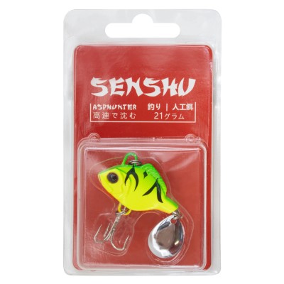 Senshu Rapfenblei V2 mit Spinnerblatt Jig Spinner Firetiger - 21g - 1Stück