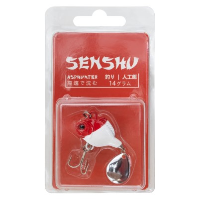 Senshu Rapfenblei V2 mit Spinnerblatt Jig Spinner Red Head - 14g - 1Stück