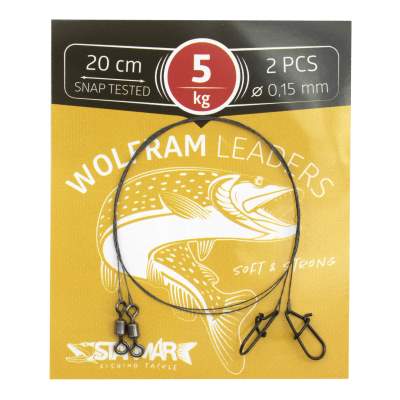 Stanmar Wolfram Leader DL 5kg Länge 20cm		, Tungsten Vorfach - 0,15mm - 2 Stück