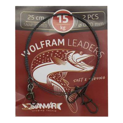 Stanmar Wolfram Leader DL 15kg Länge 25cm		, Tungsten Vorfach - 0,30mm - 2 Stück