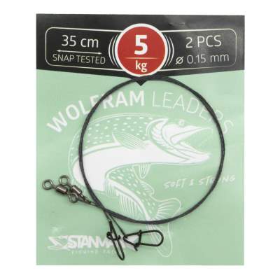 Stanmar Wolfram Leader DL 5kg Länge 35cm		, Tungsten Vorfach - 0,15mm - 2 Stück