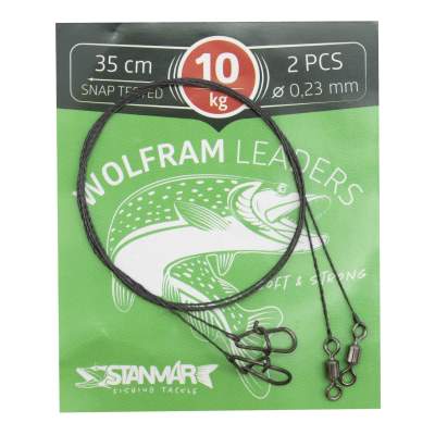 Stanmar Wolfram Leader DL 10kg Länge 35cm		, Tungsten Vorfach - 0,23mm - 2 Stück