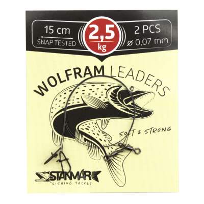 Stanmar Wolfram Leader DL 2,5kg Länge 15cm		, Tungsten Vorfach - 0,07mm - 2 Stück