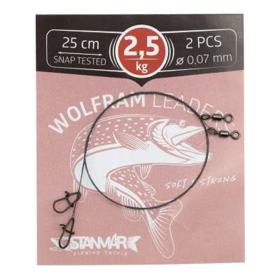 Stanmar Wolfram Leader DL 2,5kg Länge 25cm		 Tungsten Vorfach - 0,07mm - 2 Stück