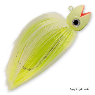 Team Deep Sea Monsta Hairy Birdy Jigs 300g FGGW, - fluogrün/gelb-weiß - 300g - Gr.12/0 - 1Stück