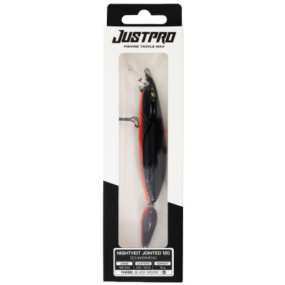 JustPro Nightveit Jointed 120 - Zanderwobbler Black Widow - 12cm - 1 Stück