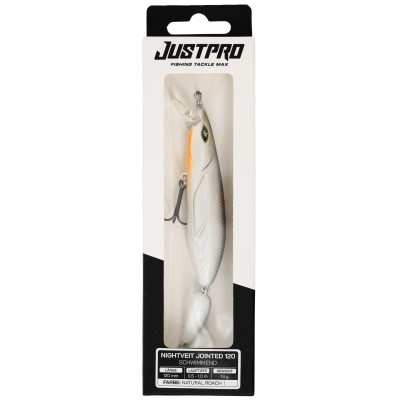 JustPro Nightveit Jointed 120 - Zanderwobbler Natural Roach - 12cm - 1 Stück