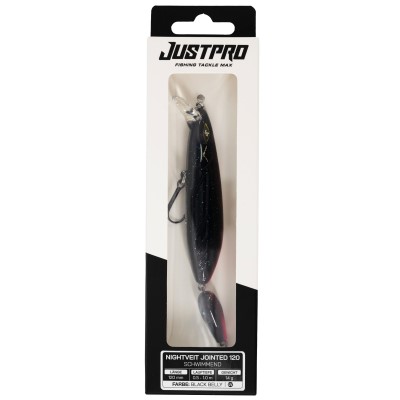 JustPro Nightveit Jointed 120 - Zanderwobbler Black Belly - 12cm - 1 Stück