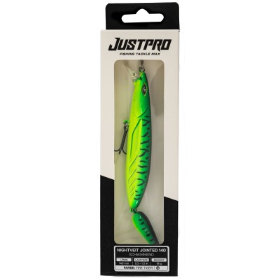 JustPro Nightveit Jointed 140 - Zanderwobbler Fire Tiger - 14cm - 1 Stück