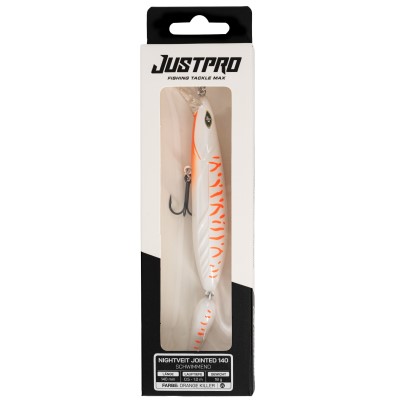 JustPro Nightveit Jointed 140 - Zanderwobbler Orange Killer - 14cm - 1 Stück