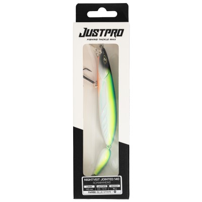 JustPro Nightveit Jointed 140 - Zanderwobbler Blue Stripe - 14cm - 1 Stück