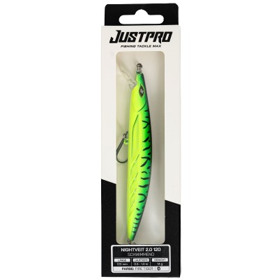 JustPro Nightveit 2.0 120 - Zanderwobbler Fire Tiger - 12cm - 14g - 1 Stück